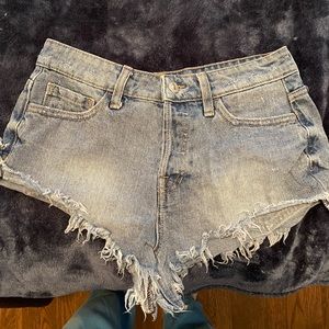 Vervet by flying monkey high rise jean shorts